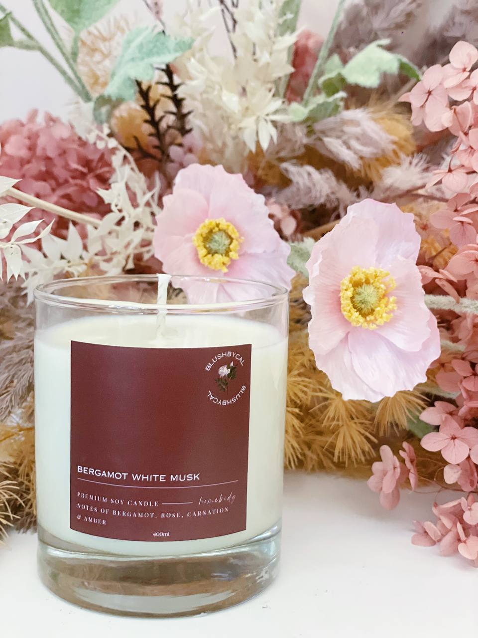 Bergamot White Musk Scented Candle 400ml