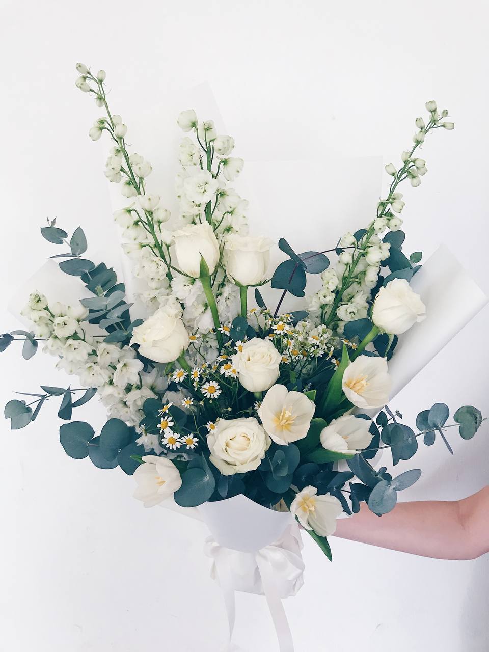 Classic White and Green Bouquet