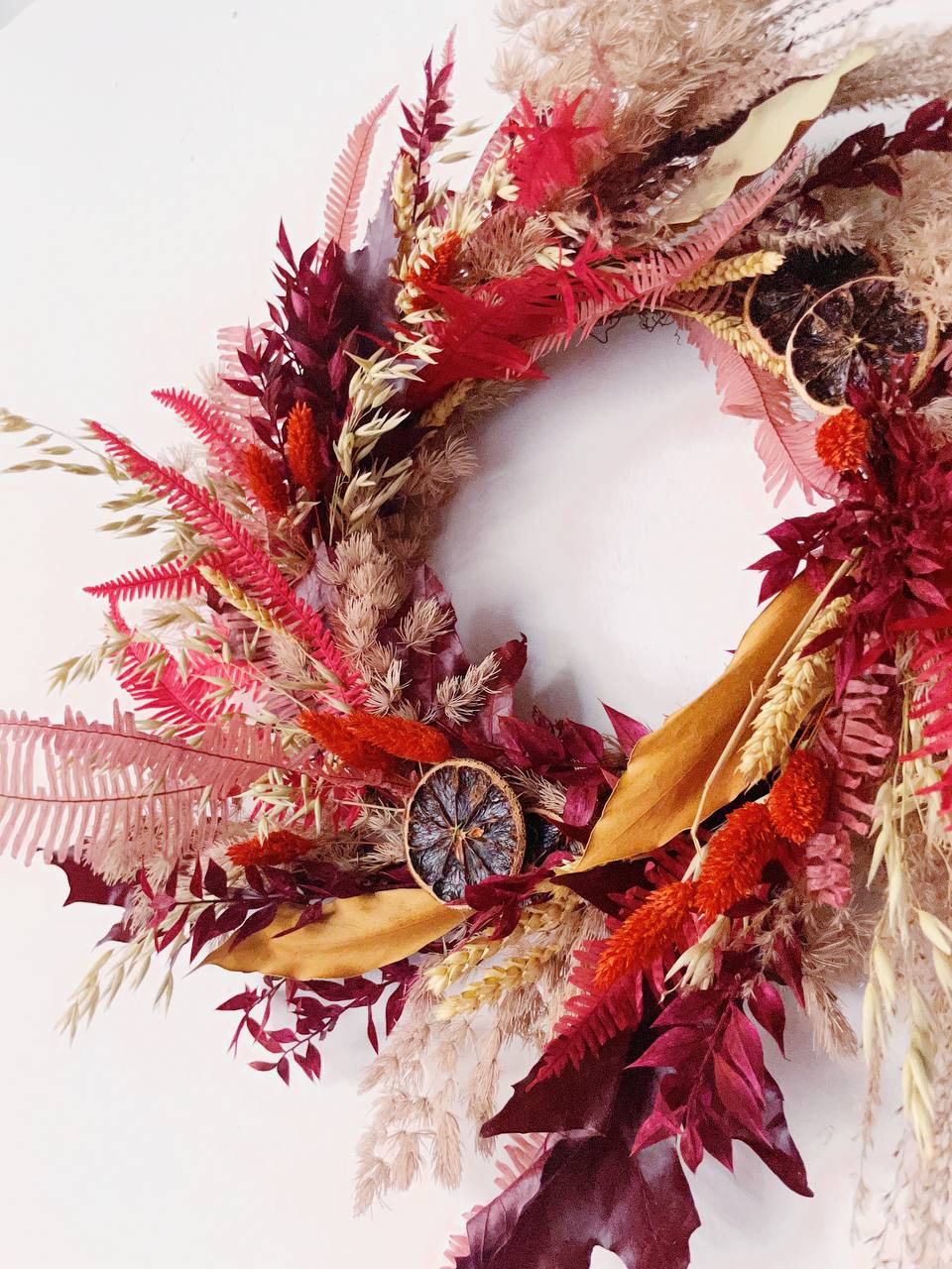 Autumnal Preserved Christmas Wreath
