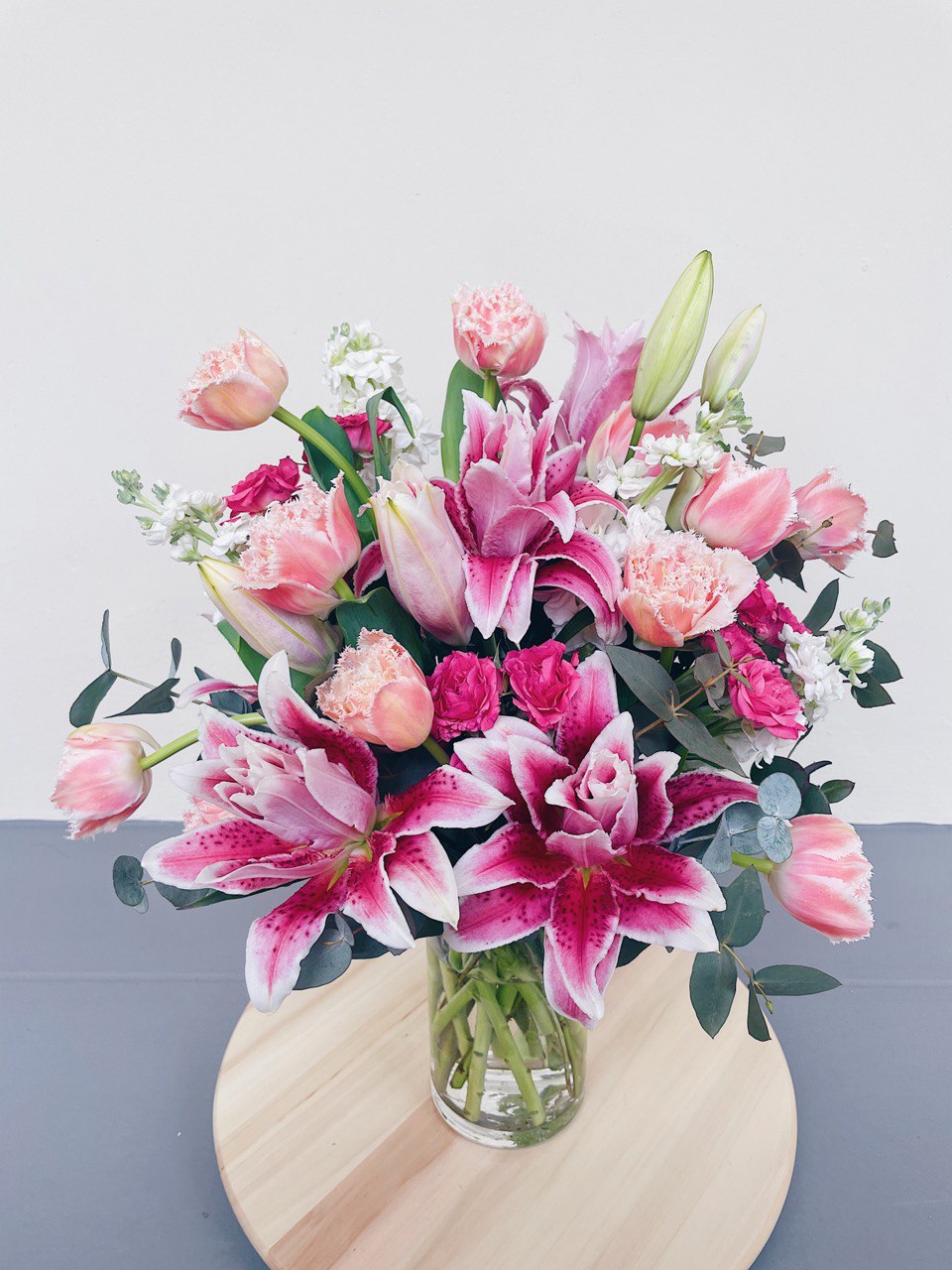 Oriental Rose Lily Vase