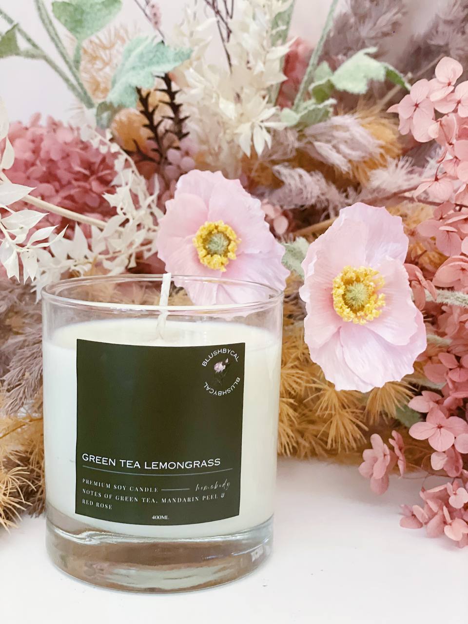 Green Tea Lemongrass Scented Candle 400ml