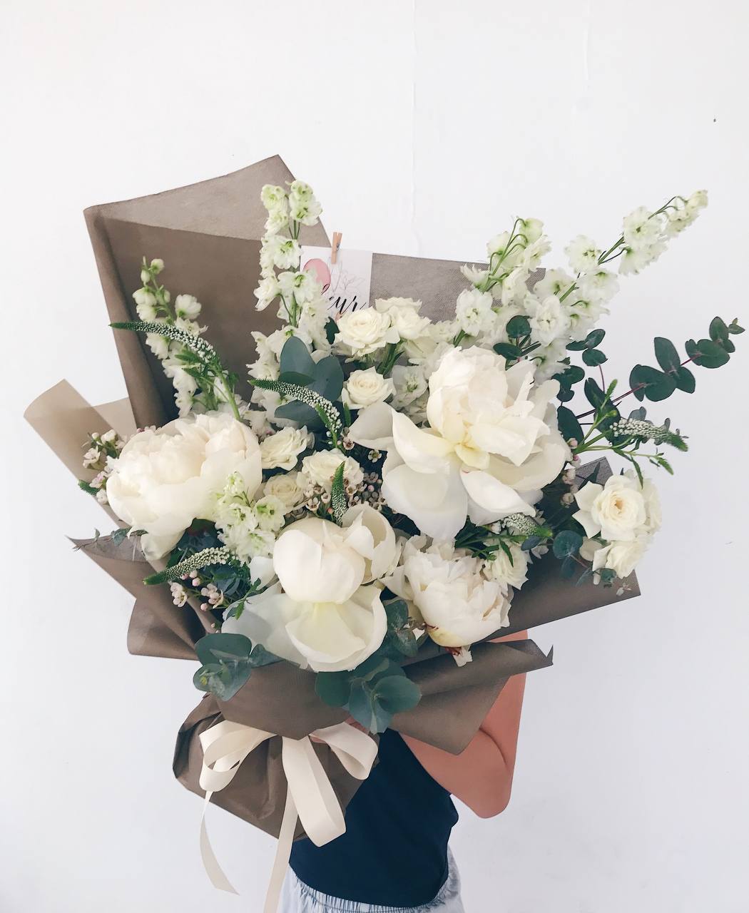 Classic White Peony Bouquet