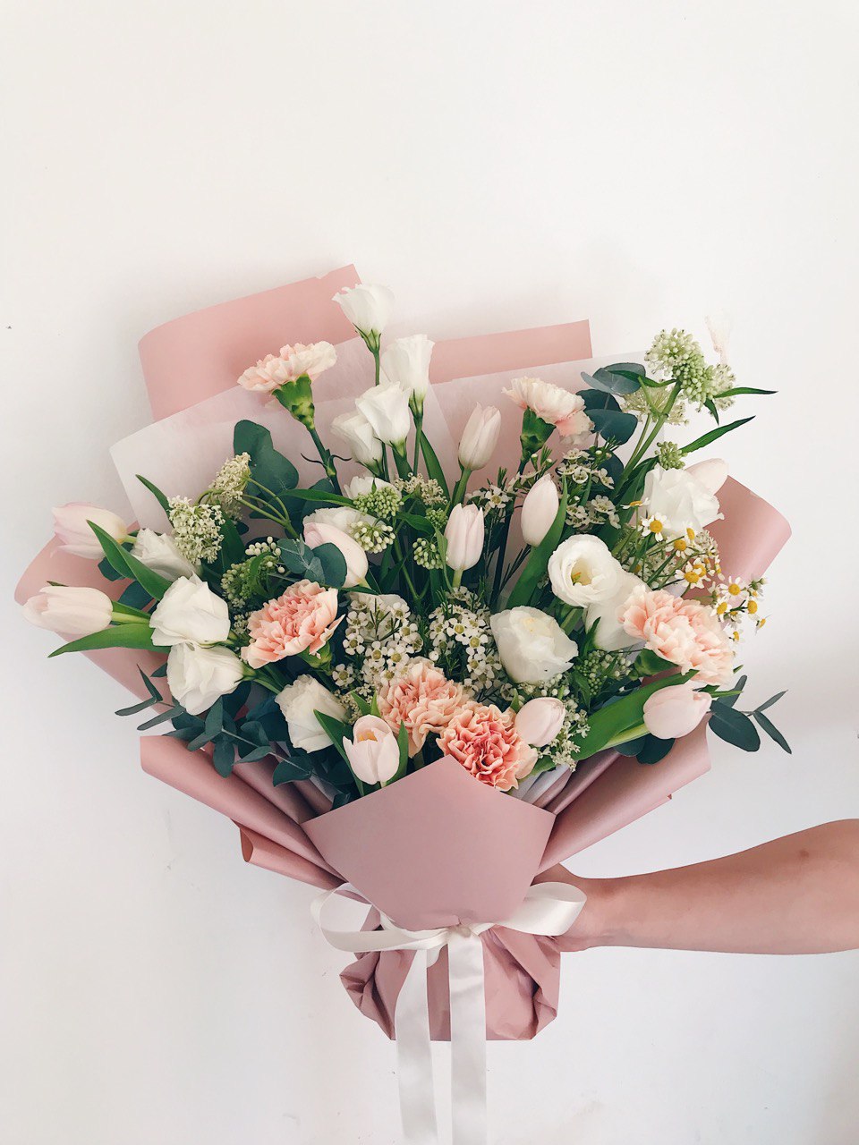 Sweet Blush and White Bouquet