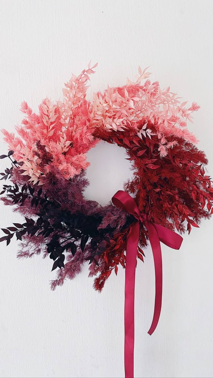 Whimsical Preserved Christmas Wreath