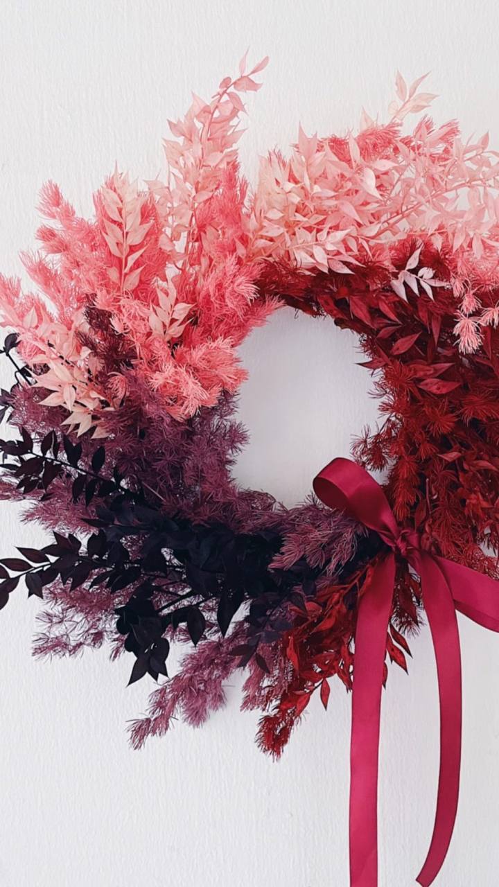 Whimsical Preserved Christmas Wreath