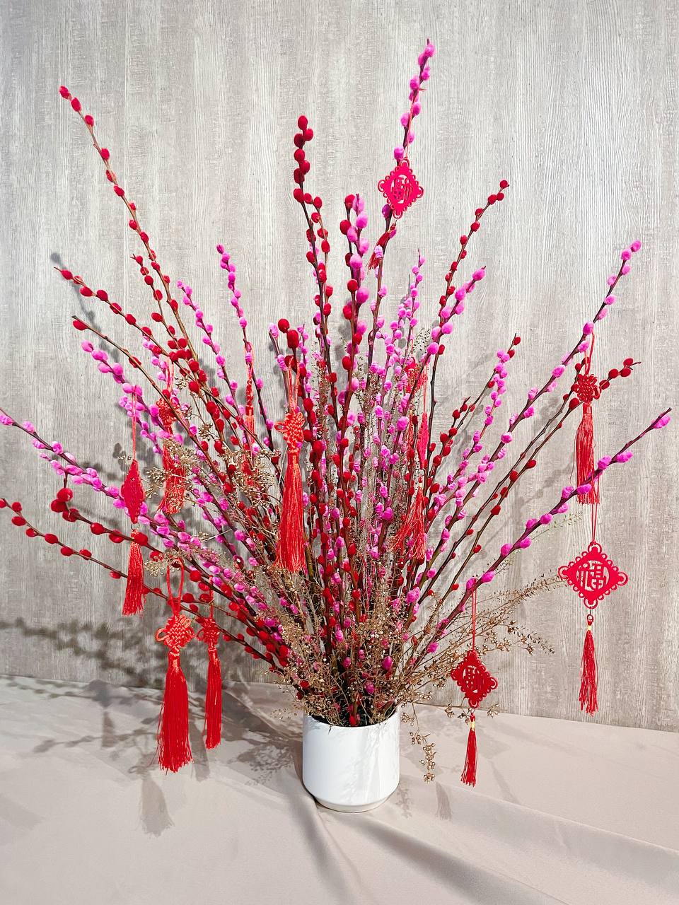 Fortune in Classic Red and Pink